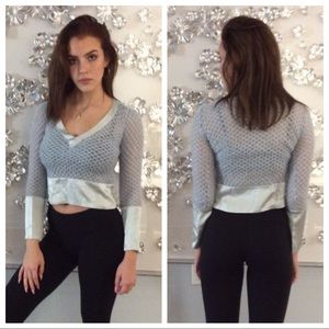 Fray fitted sweater baby blue size Petite